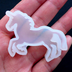 Unicorn Mold | Fairy Tale Animal Mold | Resin Cabochon Mold | Decoden Silicone Mold | Flexible UV Resin Mould | Kawaii Craft Supplies (45mm x 33mm)