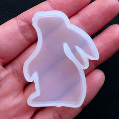 Rabbit Mold | Easter Bunny Mould | Animal Mould | Decoden Cabochon Mold | Flexible Epoxy Resin Mould | UV Resin Silicone Mold | Kawaii Resin Art (33mm x 43mm)