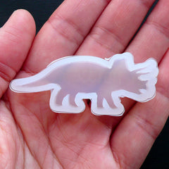 Triceratops Mold | Dinosaur Mould | Dino Mold | Jurassic Embellishment Mold | Silicone Resin Mould | Clear Flexible Mold (49mm x 19mm)