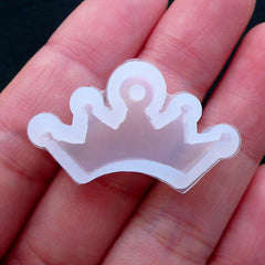Kawaii Crown Charm Silicone Mold | Epoxy Resin Craft Supplies | Decoden Cabochon Mold | Flexible Resin Jewelry Mold | Clear Mould (30mm x 16mm)