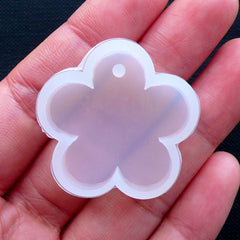 Plum Flower Charm Mold | UV Resin Silicone Mould | Floral Pendant Mold | Resin Jewelry Mold | Flexible Decoden Mold | Kawaii Resin Art (29mm x 29mm)