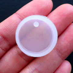 Circle Charm Silicone Mould | Round Pendant Mold | Flexible UV Resin Mold | Clear Mould | Epoxy Resin Jewellery Making (19mm)