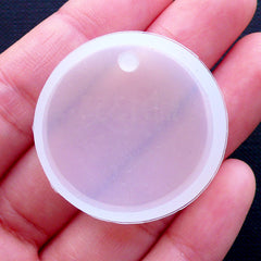 30mm Round Charm Mold | Flexible Circle Pendant Mold | Epoxy Resin Silicone Mould | Resin Jewelry Mold | Memory Pendant Making | Resin Art (30mm)