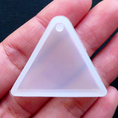 Triangle Pendant Mold | Triangle Charm Mould | Geometry Silicone Mold | Flexible Epoxy Resin Mold | Memory Jewelry Making | Resin Craft Supplies (34mm x 27mm)