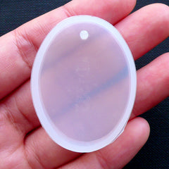 Oval Charm Silicone Mold | Oval Pendant Flexible Mold | Geometry Mould | Memory Jewellery Making | Resin Charm DIY | Epoxy Resin Supplies (30mm x 40mm)