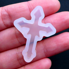 Religion Cross Flexible Mold | Christian Jewellery | Kawaii Gothic Decoden | Resin Jewelry Mold | Clear Silicone Mould | Christmas Mold (25mm x 35mm)