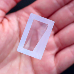 Resin Pendant Mold | Irregular Faceted Rectangular Silicone Mold | Clear Resin Jewelry Mold | Modern Geometric Jewellery Making | Flexible Epoxy Resin Mould | Resin Crafts (16mm x 47mm)