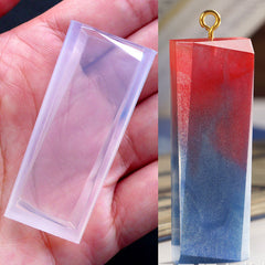 Irregular Rectangular Mold | Resin Pendant Silicone Mold | Resin Jewellery Mould | Modern Geometric Jewelry DIY | Flexible UV Resin Mold | Resin Art (16mm x 46mm)