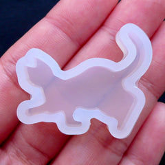 Kitten Silicone Mold | Little Cat Mold | Kitty Mold | Kawaii Animal Mold | Flexible UV Resin Clear Mold | Epoxy Resin Mould | Resin Craft Supplies (32mm x 27mm)