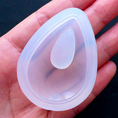 Resin Jewelry Mold | Teardrop Pendant Mould | Flexible Tear Drop Mold | Epoxy Resin Silicone Mold (35mm x 50mm)