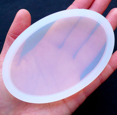 Large Oval Mold | Epoxy Resin Silicone Mould | Flexible Mold | Resin Craft Supplies (60mm x 94mm)