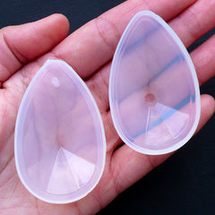 Faceted Teardrop Silicone Mold | Resin Pendant Mold | UV Resin Crafts | Clear Epoxy Resin Mold | Flexible Mould Supplies (28mm x 50mm)