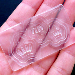 Crown Flexible Molds (3 Cavity) | Clear UV Resin Mold | Japan Soft Mold | Kawaii Princess Crown Mold | Cute Silicone Mould