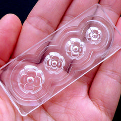 Flower Soft Molds (4 Cavity) | UV Resin Clear Mold | Floral Flexible Mould | Kawaii Silicone Mold