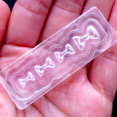 Bow Flexible Molds (4 Cavity) | Kawaii Soft Mould | Japanese UV Resin Mold | Clear Silicone Mold
