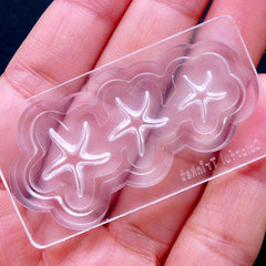 Starfish UV Resin Molds (3 Cavity) | Marine Life Flexible Silicone Mold | Clear Soft Mould | Kawaii Craft Supplies