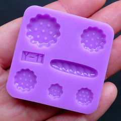 Miniature Tart Bottom Silicone Mold (6 Cavity) | Dollhouse Food Craft |  Doll Food Mould | Polymer Clay Mold | Resin Mold (12mm x 5mm)