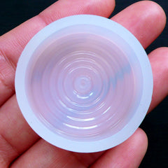 Water Ripple Flexible Mold in Circle Shape | Round Water Effect Mold | UV Resin Crafts | Epoxy Resin Silicone Mold | Soft Clear Mould (30mm x 9mm)