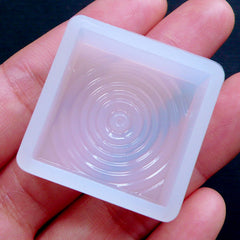 Water Effect Silicone Mold in Square Shape | Water Ripple Mould | Clear UV Resin Mold | Epoxy Resin Flexible Mold | Dollhouse Koi Pond Making (26mm x 26mm)