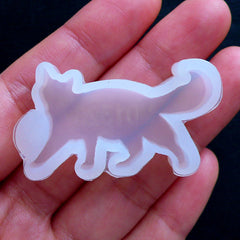 Kitty Cat Mold | Resin Cabochon Mold | Kawaii Animal Mould | UV Resin Silicone Mold | Soft Flexible Mold | Epoxy Resin Craft Supplies (39mm x 22mm)