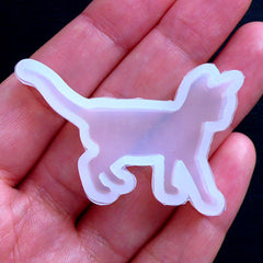 Kawaii Kitten Silicone Mold | Cat Mould | Clear UV Resin Mold | Flexible Cabochon Mold | Epoxy Resin Craft (43mm x 27mm)