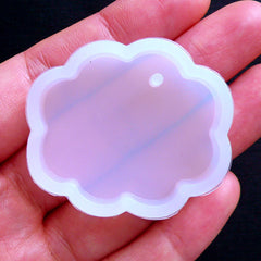 Cloud Silicone Mold | UV Resin Charm Mold | Kawaii Jewellery Mould | Clear Flexible Mold | Epoxy Resin Craft Supplies (37mm x 31mm)