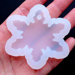 Snow Flake Charm Mold | Snowflake Flexible Mold | Christmas Ornament Silicone Mould | Epoxy Resin Craft Supplies (49mm x 49mm)