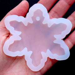 Snowflake Ornament Mold | Snow Flake Silicone Mold | Christmas Embellishment Mold | Epoxy Resin Flexible Mould (68mm x 68mm)