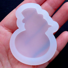 Snowman Silicone Mold | Christmas Cabochon Making | Embellishment Flexible Mould | Epoxy Resin Crafts (35mm x 49mm)