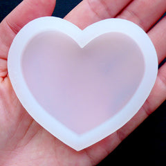 Large Heart Silicone Mold | Heart Coaster Mold | Clear Soft Mould for UV  Resin | Epoxy Resin Supplies | Valentine's Day Decor (102mm x 86mm)