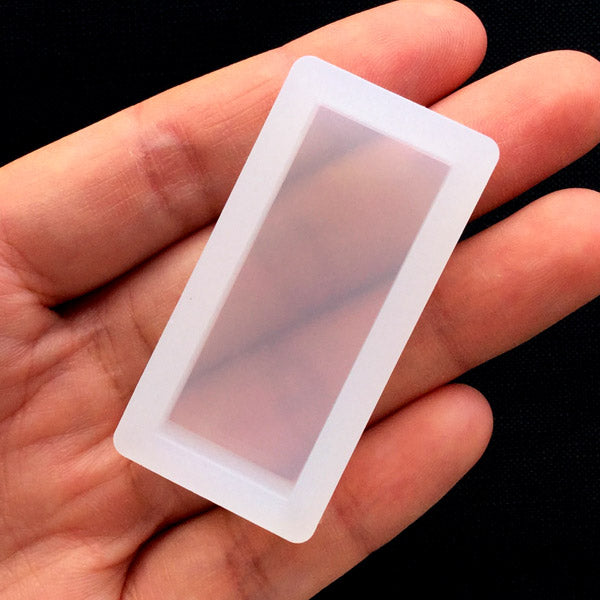 Rectangular Bar Silicone Mold | Rectangle Mold | Epoxy Resin Jewellery Mold | Clear Soft Mould for UV Resin (17mm x 42mm)
