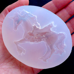 Unicorn Mold | Horse Silicone Mold | Epoxy Resin Supplies | Animal Cabochon Mold | UV Resin Crafts (70mm x 50mm)