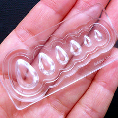 Mini Teardrop Flexible Mold (6 Cavity) | UV Resin Silicone Mold | Small Cabochon Mold | Kawaii Soft Mould (5.5mm to 15mm)