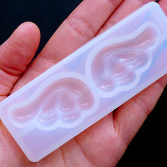 Kawaii Angel Wing Mold | Resin Cabochon Mold | Clear Silicone Mold | Mahou Kei Decoden Craft Supplies | Fairy Kei Jewelry Making (20mm x 37mm)