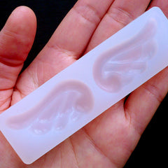 Magical Girl Angel Wing Flexible Mold | Epoxy Resin Silicone Mold | Kawaii Decoden Crafts | Clear Soft Mould | Mahou Kei Jewellery Making (17mm x 40mm)