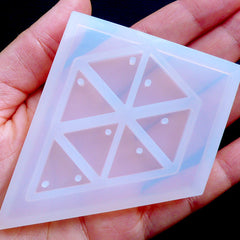 Triangle Charm Mold (7 Cavity) | Flexible Geometry Mold | Geometric Silicone Mold | Epoxy Resin Jewellery Supplies (18mm x 16mm)