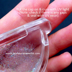 DEFECT Erlenmeyer Flask Shaker Charm Mold | Epoxy Resin Craft Supplies | Kawaii Bezel Mould for Liquid Waterfall Charm Making (43mm x 66mm)