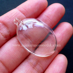 Hollow Oval Dome Silicone Mold (3 Cavity) | Kawaii Shaker Mold | Clear Soft Mold | UV Resin Crafts | Flexible Jewelry Mould (13mm x 18mm, 11mm x 16mm, 10mm x 14mm)