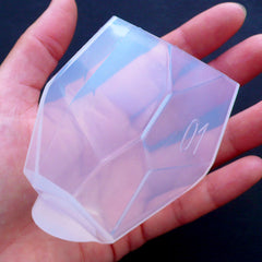 Large Crystal Silicone Mold | Faceted Quartz Mold | Epoxy Resin Art | Soft Clear Mould | Paperweight DIY | Home Decor (67mm x 60mm x 42mm)