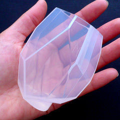 Large Crystal Silicone Mold | Faceted Quartz Mold | Epoxy Resin Art | Soft Clear Mould | Paperweight DIY | Home Decor (67mm x 60mm x 42mm)