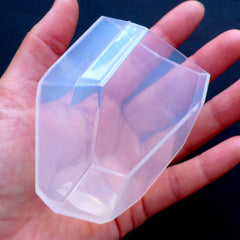 Large Crystal Silicone Mold | Faceted Quartz Mold | Epoxy Resin Art | Soft Clear Mould | Paperweight DIY | Home Decor (67mm x 60mm x 42mm)