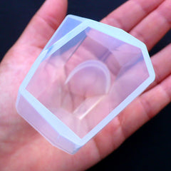 Large Crystal Silicone Mold | Faceted Quartz Mold | Epoxy Resin Art | Soft Clear Mould | Paperweight DIY | Home Decor (67mm x 60mm x 42mm)