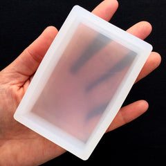 DEFECT Large Rectangle Silicone Mold | Rectangular Soap Mold | UV Resin Mold | Epoxy Resin Art Supplies (50mm x 79mm)