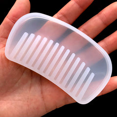 Comb Silicone Mold | Resin Craft Supplies | UV Resin Mould | Clear Soft Mold | Make Your Own Comb (50mm x 90mm)