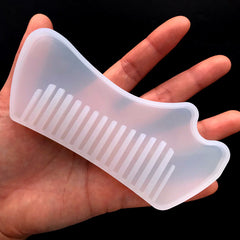 Comb Mold | Resin Silicone Mould | UV Resin Craft Supplies | Soft Clear Mold | Make Your Own Comb (54mm x 124mm)
