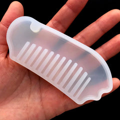 Kawaii Comb Silicone Mold | UV Resin Mold |  Epoxy Resin Mold | Comb DIY | Flexible Soft Mould | DIY Comb (41mm x 99mm)