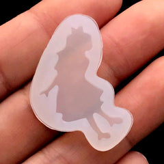 Small Alice in Wonderland Silicone Mold | Clear Mold for UV Resin | Mini Fairytale Cabochon Mould (21mm x 26mm)