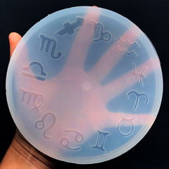 Zodiac Clock Silicone Mold with Clock Parts | Personalised Clock Making | Resin Craft Supplies (14.7cm)