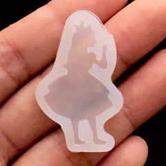 Little Alice in Wonderland Mold | Clear Silicone Mould | Fairy Tale Embellishment Mold | Kawaii Cabochon Mold (20mm x 35mm)