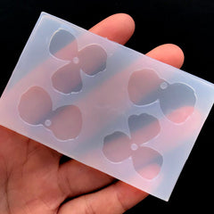 Flower Petal Silicone Mold (4 Cavity) | Floral Soft Mold | UV Resin Jewelry Making | Kawaii Craft Supplies